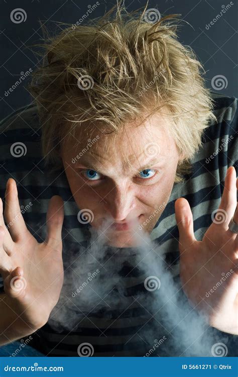 crazy stock image image  pain caucasian hate