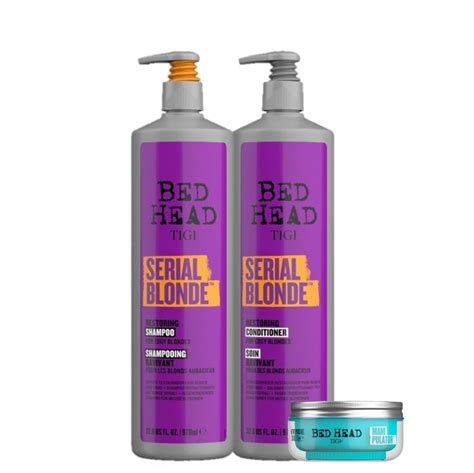 Kit TIGI Bed Head Serial Blonde Trio Salon Manipulator Produtos ÚNICO