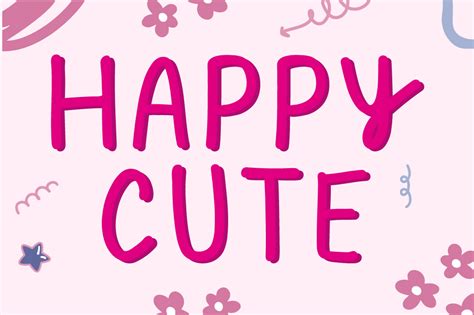 happy cute font  krit studio creative fabrica