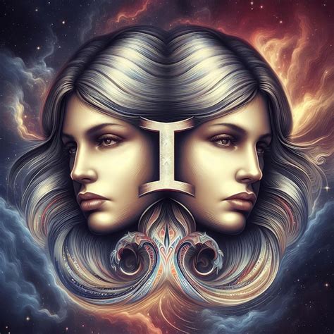 Premium Photo | Fotorealis zodiak gemini dengan background yang sesuai