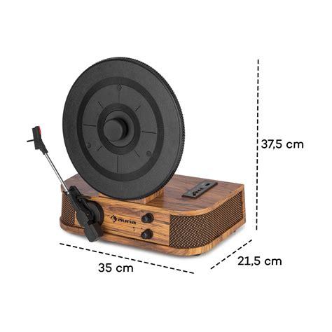 Verticalo Se Retro Plattenspieler Usb Bt Line Out Holz Mit Bluetooth