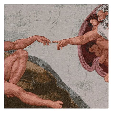 The Creation Of Adam Tapestry X Cm Online Sales On Holyart Co Uk