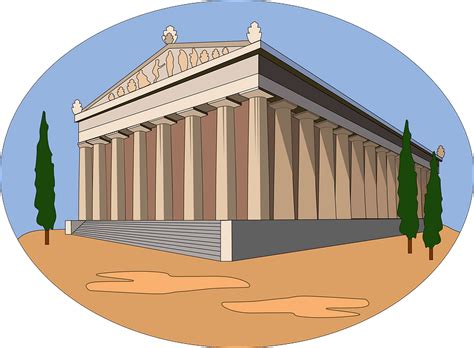 Parthenon Clipart Ancient Greek Architecture Illustrations