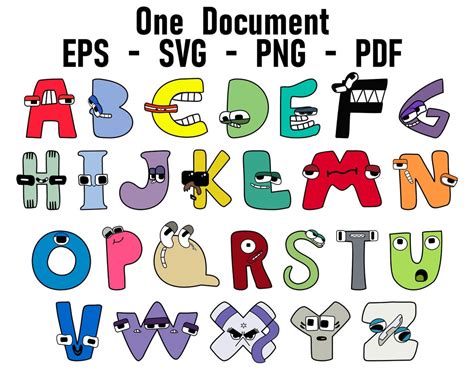 One Document Complete Alphabet Lore Bundle Uppercase Lowercase And