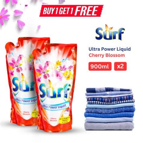 AP Buy 1 Get 1 Surf Ultra Power Liquid Detergent Cherry Blossoms 900ml