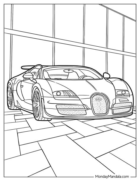 22 Bugatti Coloring Pages (Free PDF Printables) in 2024 | Race car ...