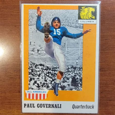 1955 TOPPS ALL American Paul Governali Rc Rookie Vg Excellent Great