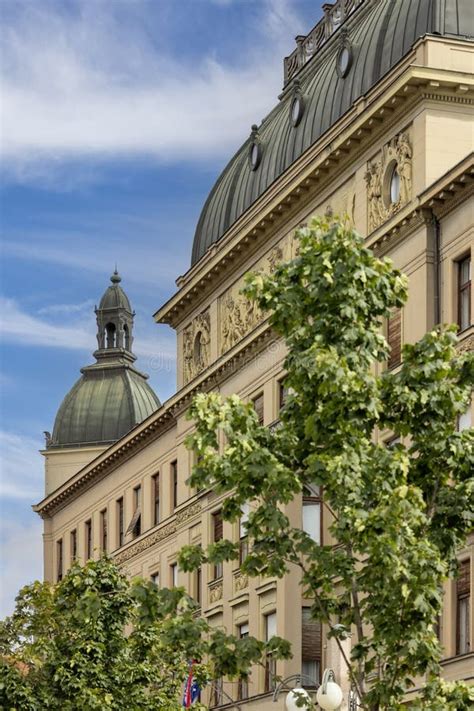 Art Nouveau Style Palace Of First Croatian Savings Bank Zagreb