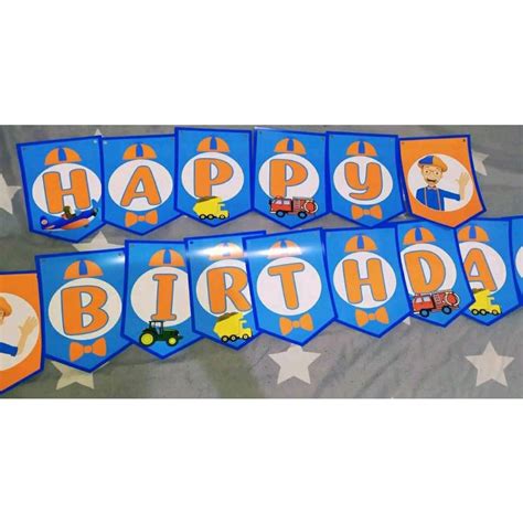 Party Happy Birthday Banner Blippi Shopee Philippines