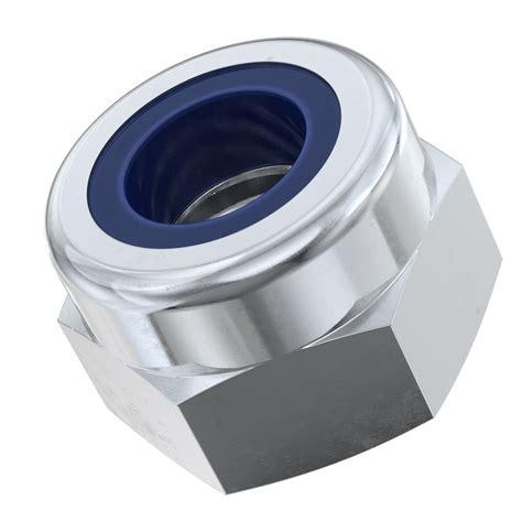 Buy M8 High Nylon Locking Nuts DIN 982 Zinc Plated Carbon Steel