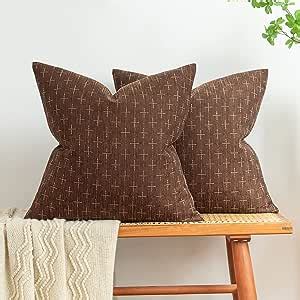 Amazon Miulee Pack Of Decorative Burlap Linen Throw Pillow