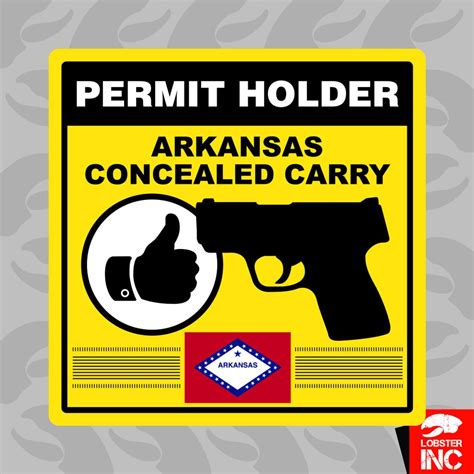 Arkansas Concealed Carry Permit Holder Sticker Self Adhesive | Etsy