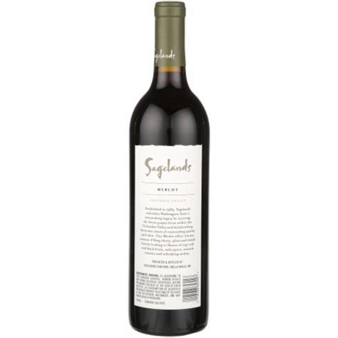 Sagelands Vineyard Merlot Washington Red Wine 750 Ml Kroger