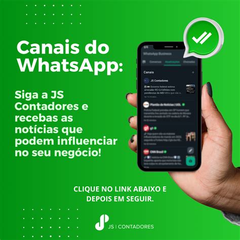 Canais Do Whatsapp Saiba Como Seguir O Canal Da Js Contadores No Seu