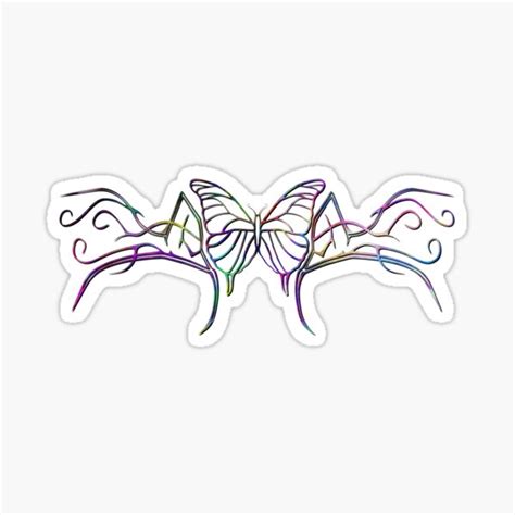 "Tribal Rainbow Butterfly" Sticker for Sale by Packrat | Redbubble