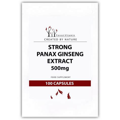 Forest Vitamin Strong Panax Ginseng Extract 500mg 100caps Forest Vitamin Sport Sklep Empik