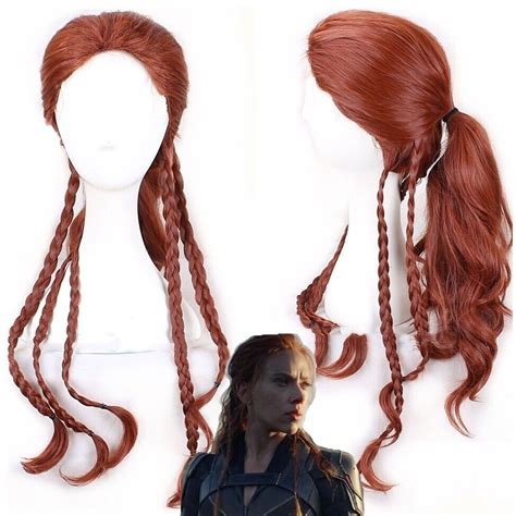 Avengers Endgame Black Widow Wig Cosplay Costume - Cosreplay