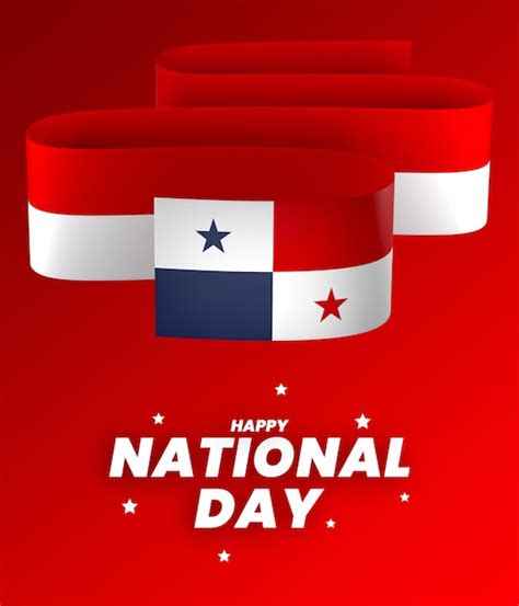 Premium Psd Panama Flag Element Design National Independence Day