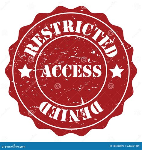 Restricted Access Stock Vector Illustration Of Icon 104303073