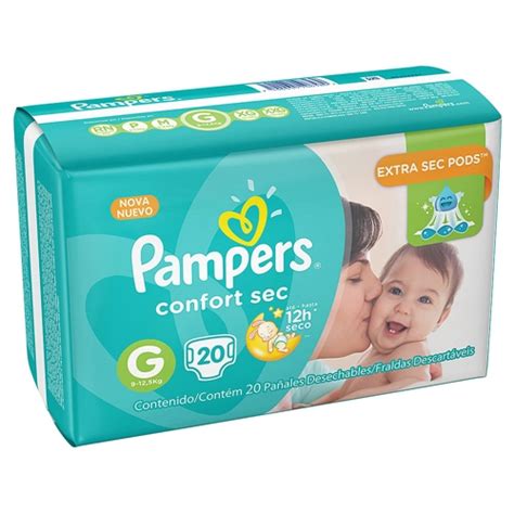 Fralda Pampers Confort Sec Mega Xg 34 Unidades Fralda 51 Off