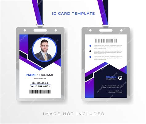 Premium Vector Professional Minimalist Corporate Employee Id Card