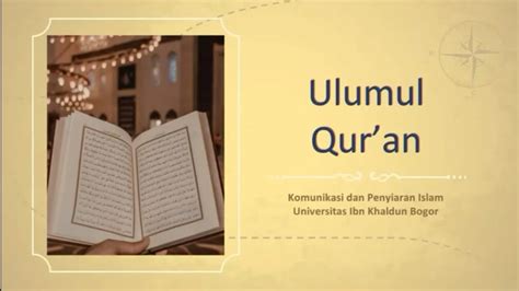 UTS Ulumul Qur An Dosen Ust Dr KH Akhmad Alim Lc M A Lia