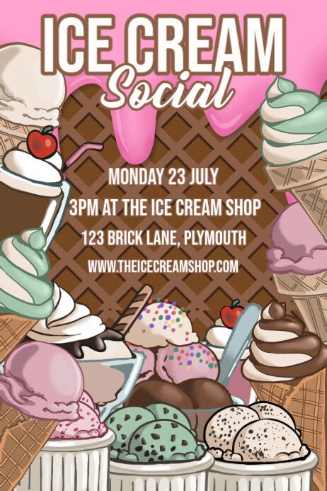 Copy Of Ice Cream Social Poster Postermywall