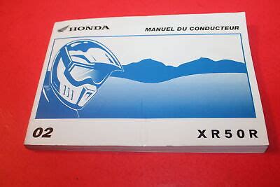 nos oem honda  xrr french owners manual  gel  ebay