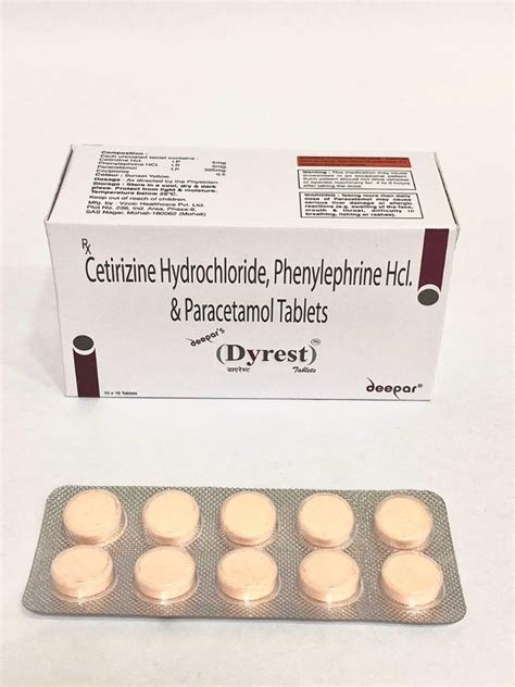 Deepar Cetirizine Hydrochloride Phenylephrine Hcl And Paracetamol