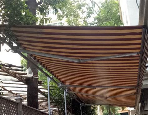 Tunnel Polyester Retractable Awning Pillar For Home At Rs 160 Sq Ft In