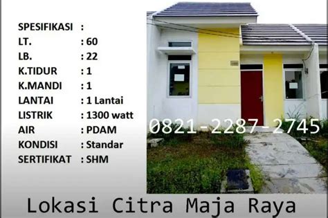 Dijual Murah Bawah Pasaran Rumah Citra Maja Raya Dijual Rumah