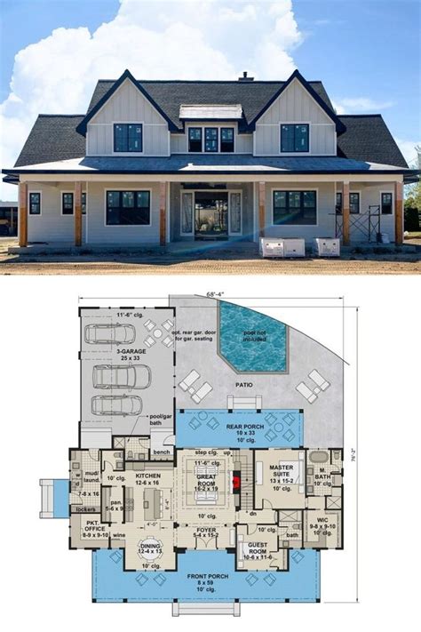 6 Bedroom Farmhouse Floor Plans