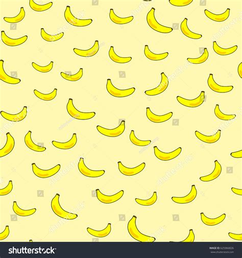 Cute Yellow Banana Seamless Wallpaper Background Stock Illustration ...