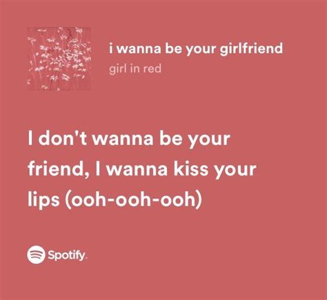 I Wanna Be Your Girlfriend Red Song Lyrics Meaningful Lyrics Pretty