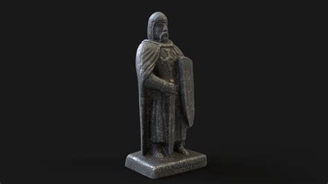 3d Knight Statue Model Turbosquid 2131272