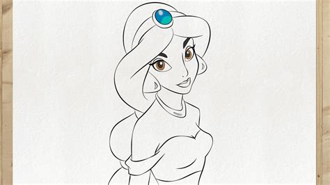 Como Desenhar A PRINCESA JASMINE Do Aladdin Disney Passo A Passo