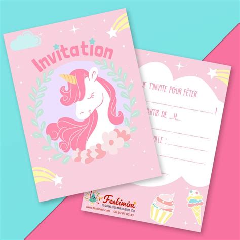 Invitation Licorne Pour Anniversaire Invitations Licornes