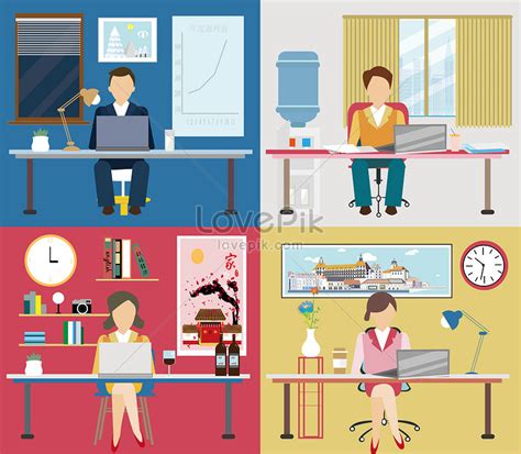 Cartoon office space illustration image_picture free download 400098901 ...