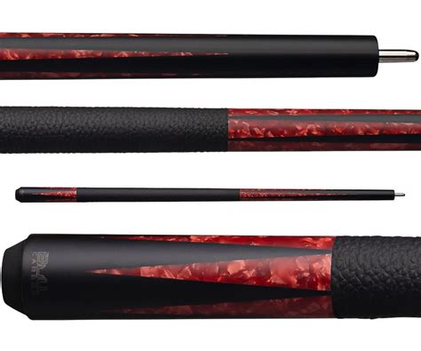 Bcl12 Bull Carbon Fiber Pool Cue With Red Inlays