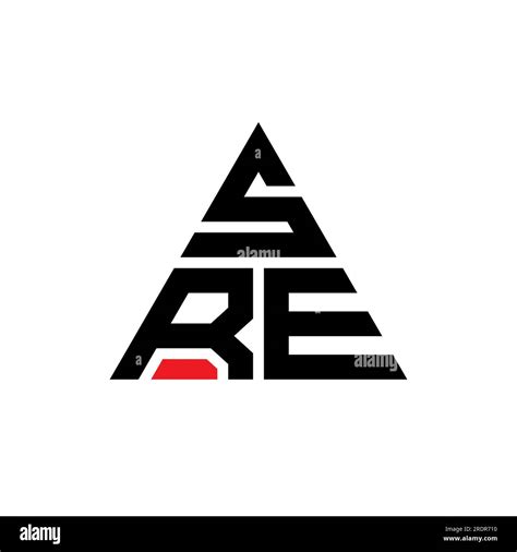 SRE triangle letter logo design with triangle shape. SRE triangle logo ...