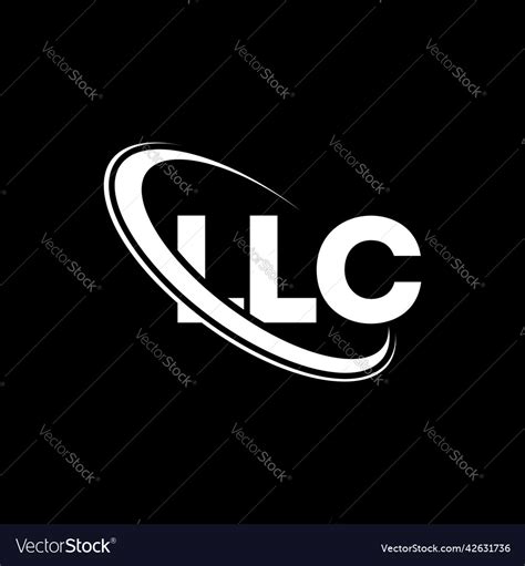 Llc logo letter design Royalty Free Vector Image