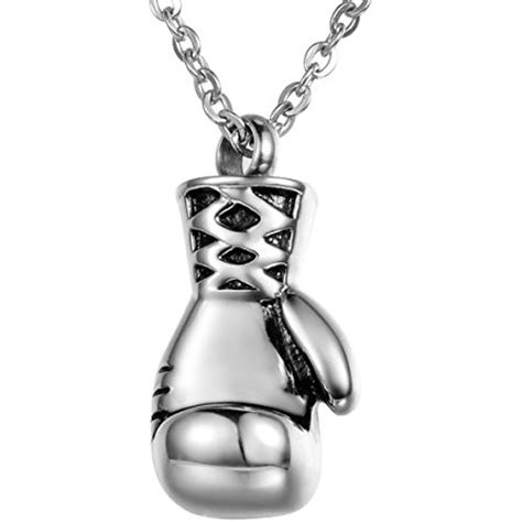 Boxing Glove Charm Sports Pendant Necklace Memorial Battle Boxing Glove