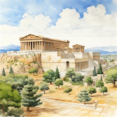 Premium Ai Image Acropolis Of Athens Featuring The Parthenon And