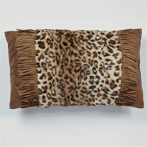 Serengeti Faux Leather Leopard Decorative Pillows