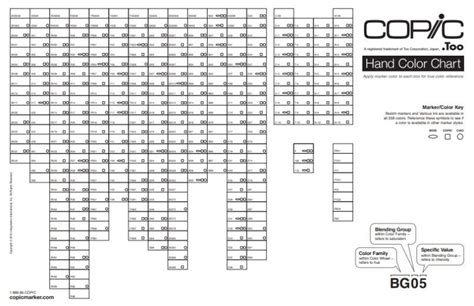 Copic Color Chart Printable