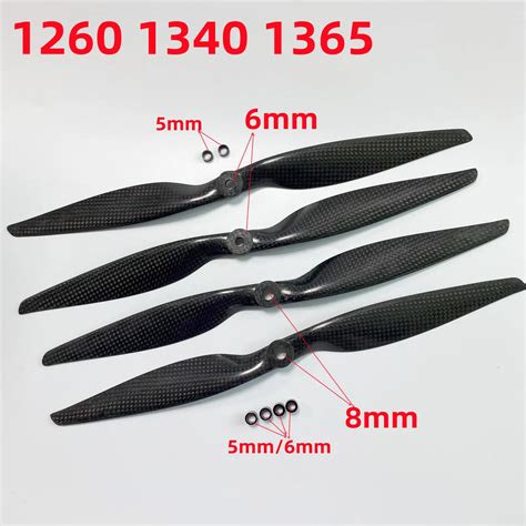 2PCS Lot 1 Pairs 1260 1340 1365 12x6 13x4 13x6 5 Carbon Fiber Propeller