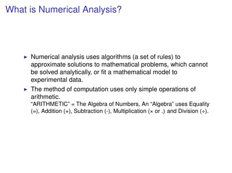 What Is Numerical Analysis