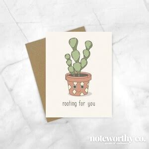 Succulent Pun Greeting Cards Plants Cactus Flowers Gift Etsy