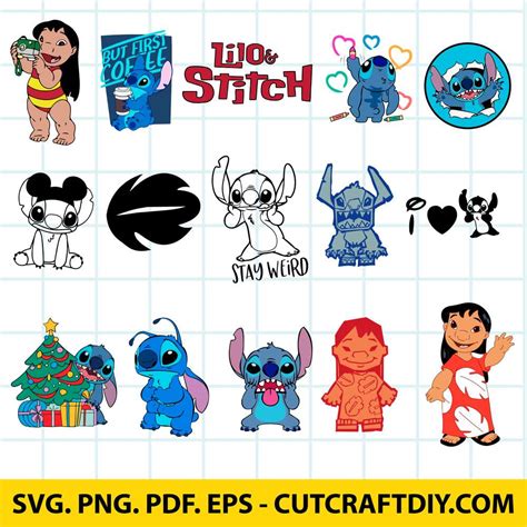 Lilo And Stitch Svg Bundle Stitch Svg Bundle Png Pdf Eps Cut Files