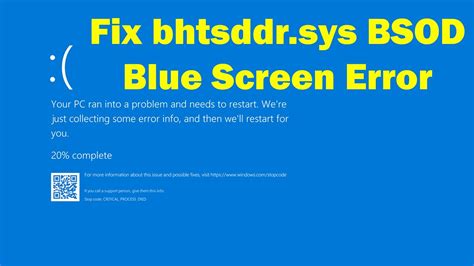 How To Fix Bhtsddr Sys Bsod Blue Screen Error In Windows Or